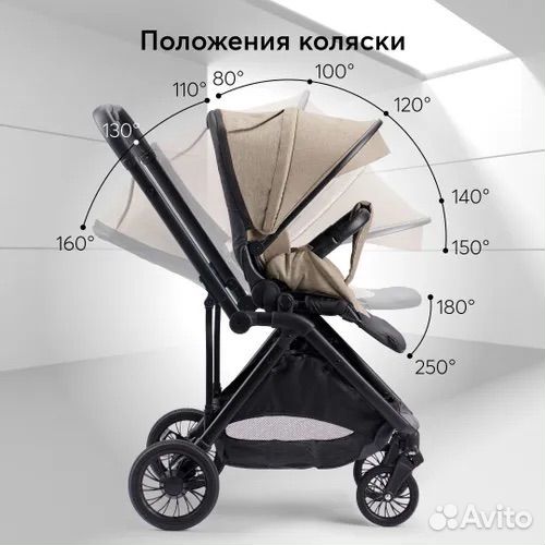 Новая прогулочная коляска Avery Happy Baby (brown)