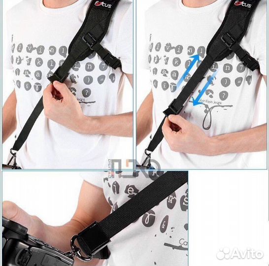 Плечевой ремень для фотоаппарата Nikon, Canon, Son