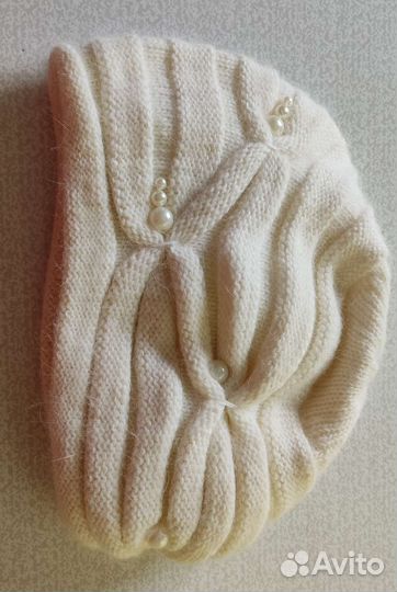 Шапка женская вязаная с подкладом