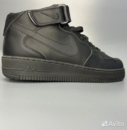 Кроссовки Nike Air Force 1 Mid Black Люкс