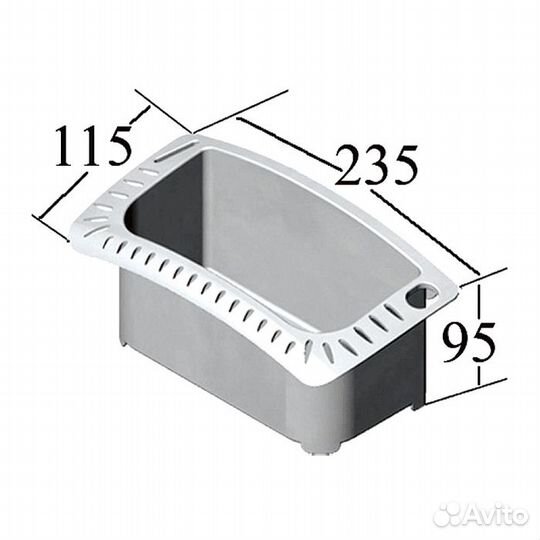 Органайзер пластмассовый 235х115х95 мм