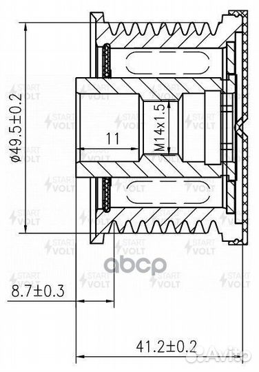 Шкив генератора BMW 5(F10) SGP2605 startvolt