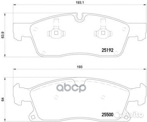 Колодки тормозные дисковые перед P50109 Brembo