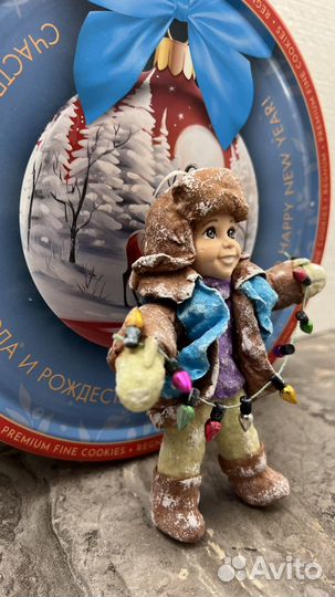 Ватная елочная игрушка 