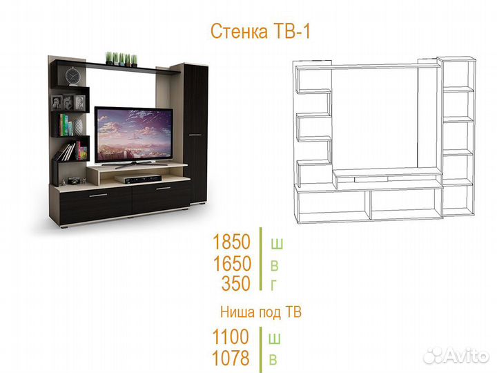 Мини стенка под тв