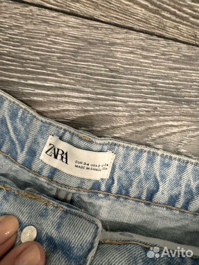 Джинсовые шорты zara 34