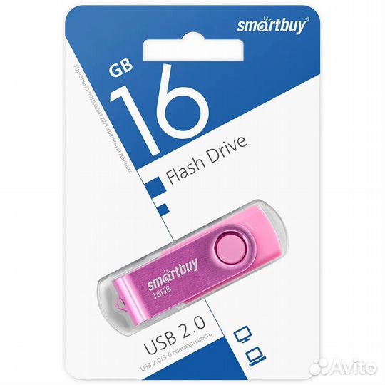 Флеш-накопитель USB 2.0 Smartbuy 16 GB Twist (SB01