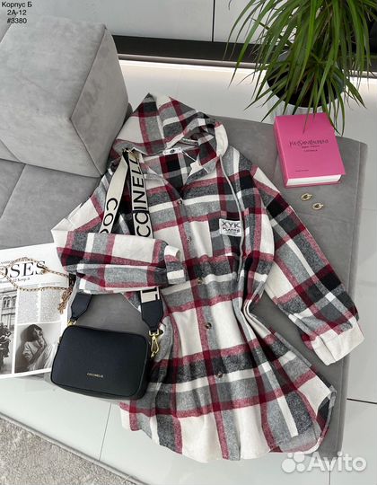 Рубашка в клетку женская