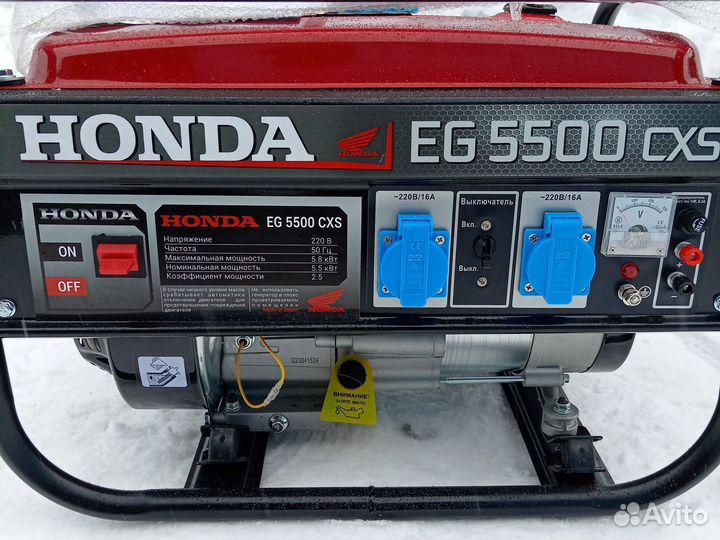 Генератор бензиновый honda eg 5500cxs