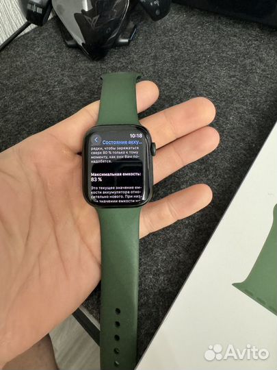 Часы apple watch 7 45 mm green