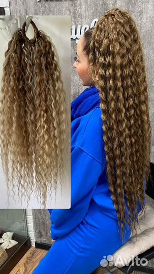 Хвост на резинке, накладной хвост, шиньон