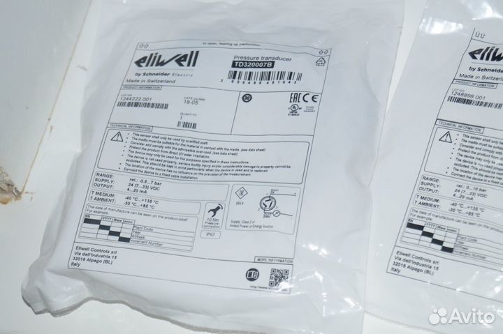 Датчик давления Eliwell ewpa 007 (TD320007B)