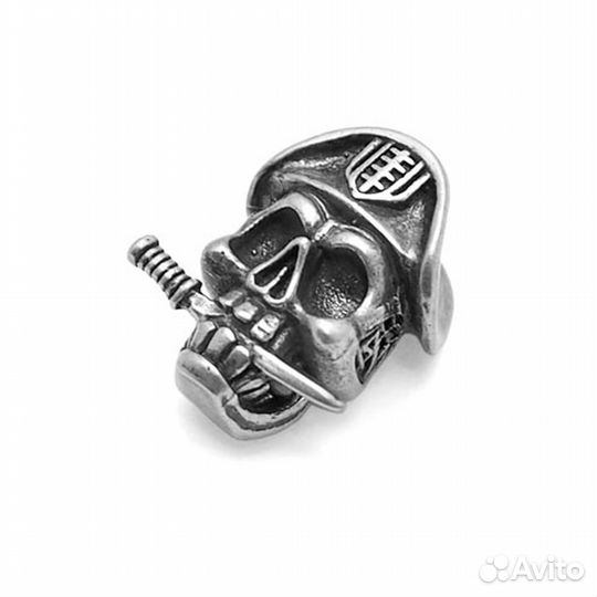 Бусина (серебро) Пират с ножом PTB14S