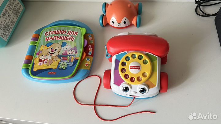 Fisher price телефон, книжка, лиса