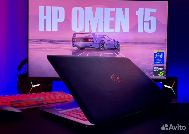 Мощный игровой HP Omen 15. 1050ti