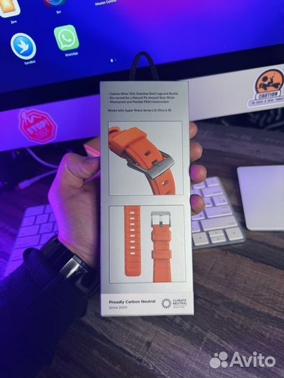 Ремешок Nomad Rugged Band Ultra Orange 49/45/44mm