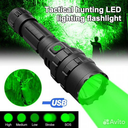 Подствольный фонарь зеленый