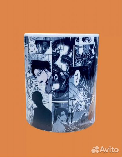 Кружка Леви Атака титанов аниме