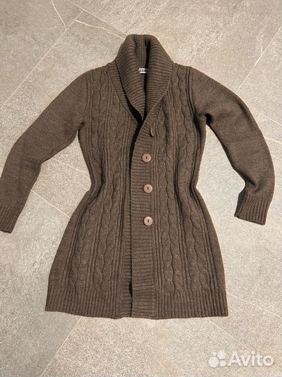 Кардиган теплый удлиненный