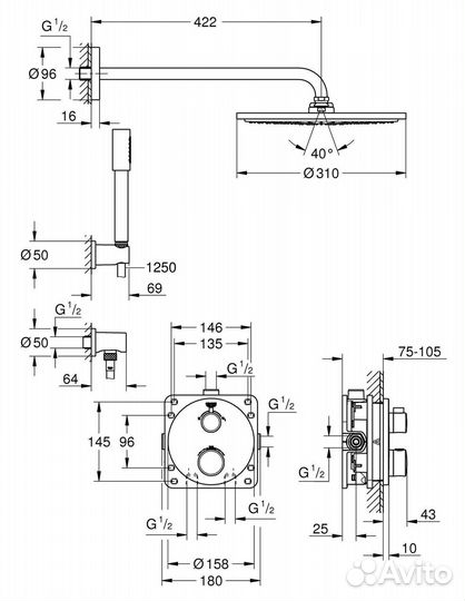 Душевая система Grohe Grohtherm 34731000