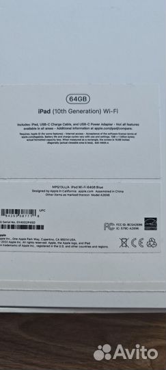 iPad 10.9 2022 64gb wi fi blue