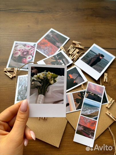 Онлайн печать фото в стиле Instax, Polaroid, обычн