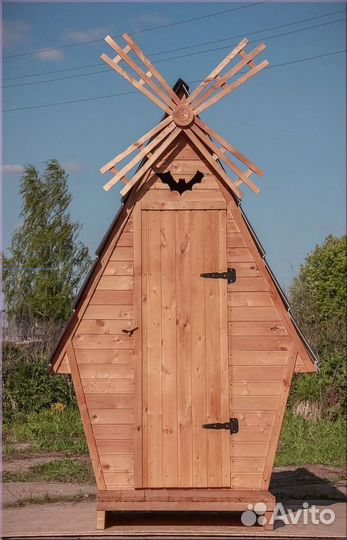 Дачный туалет деревянный Э070
