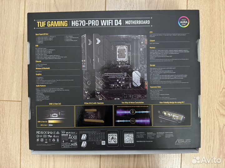 Материнская плата asus tuf gaming h670-pro wifi d4