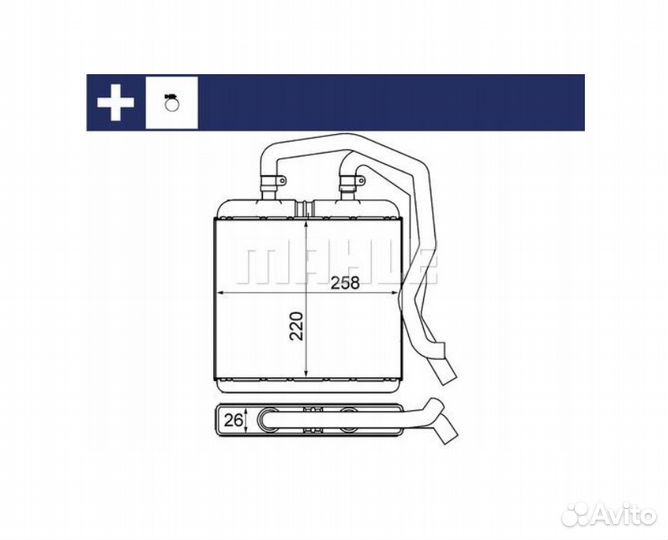 Новый радиатор печки из Европы mahle AH12000S