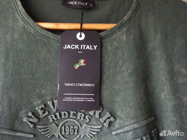 Футболка-варёнка jack italy новая р. L хлопок