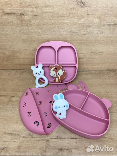 Силиконовая детская посуда