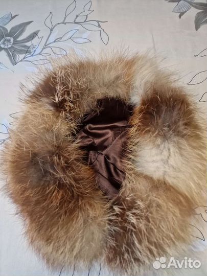 Шапка ушанка из лисы, бу