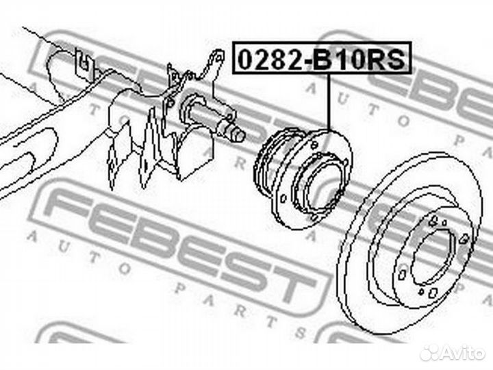 Ступица задняя Febest 0282B10RS