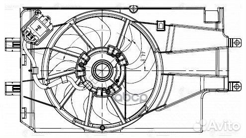 Вентилятор радиатора LADA 2190 Гранта (15) (с