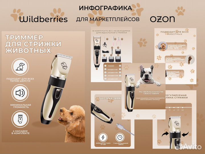 Инфографика для маркетплейсов/ карточки WB,ozon