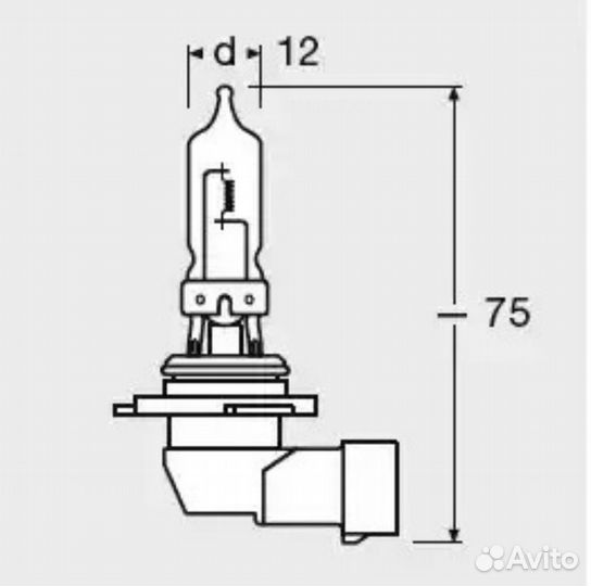 Osram 9005-01B Лампа HB3 12V 60W P20d original line качество оригинальной з/ч (оем) 1 шт