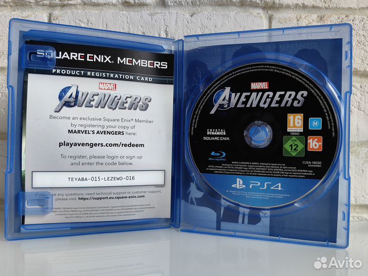 Marvel Avengers PS4 диск