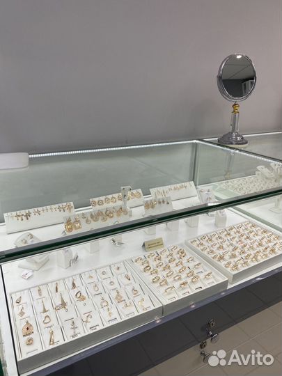 Золотое кольцо корона фианиты россыпь 585