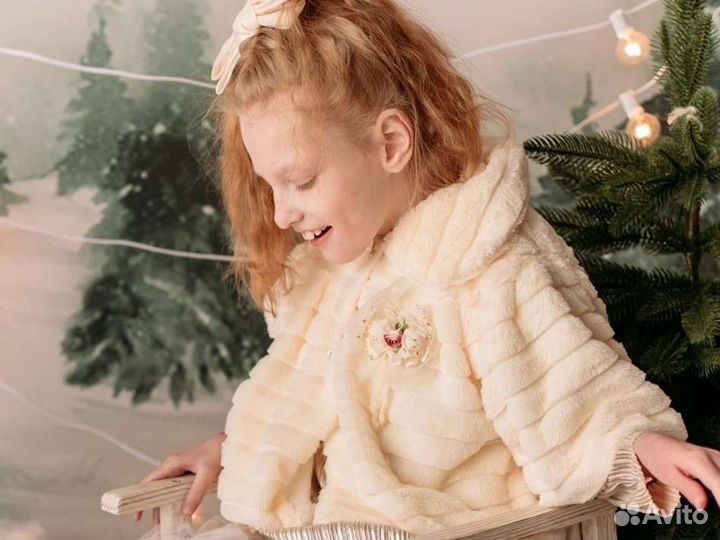 Меховое болеро для девочки 128