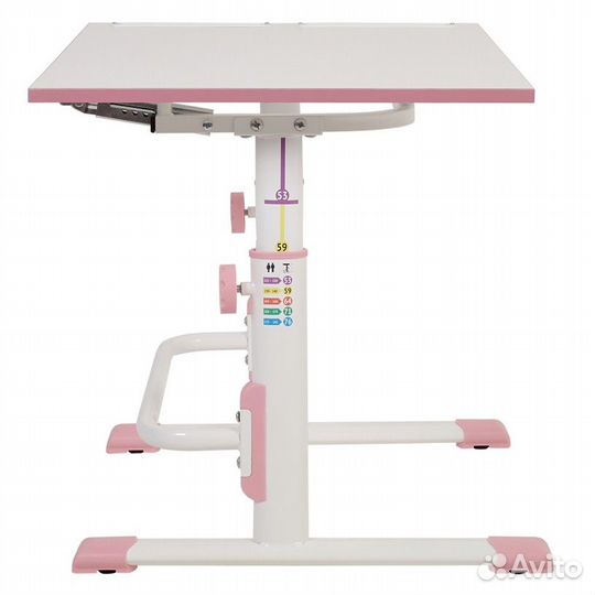 Комплект парта и стул Polini Simple М1 бело-роз