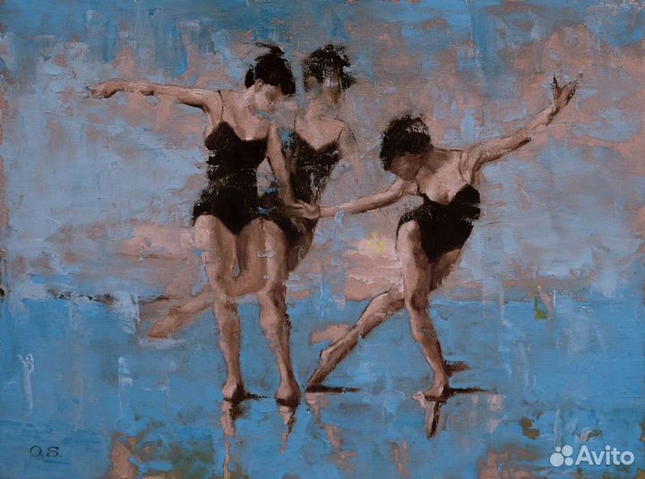 Картина маслом на холсте Балерины на заказ