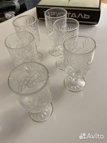 Рюмки хрусталь 6шт СССР