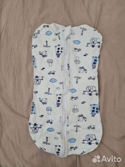 Пеленка кокон (спальный мешок) для новорожденных