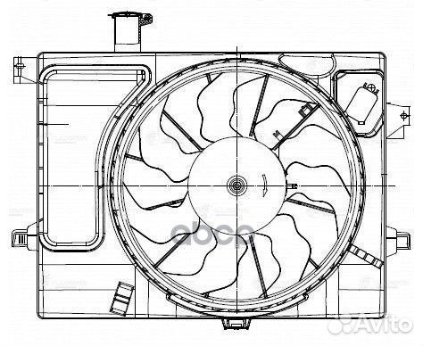Э/вентилятор охл. для а/м Hyundai Elantra (MD)