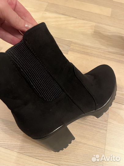 Полусапожки ботильоны 38 р натуральный мех
