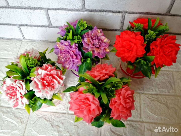 Букет тюльпанов из мыла ручной работы