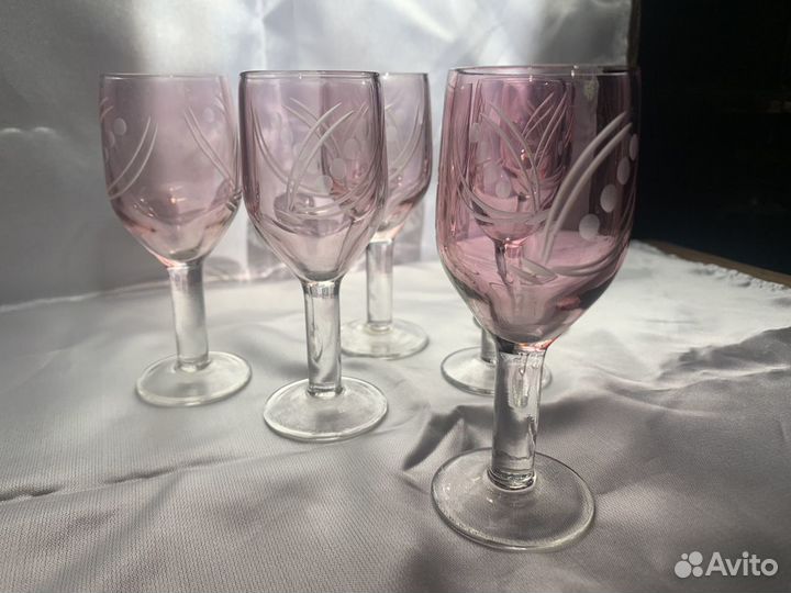 Рюмка фужер. Цветное стекло. СССР