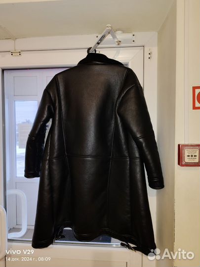 Дубленка авиатор удлиненная