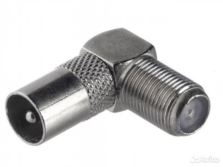 Переходник гн F - шт TV угловой (цинк), netko Opti