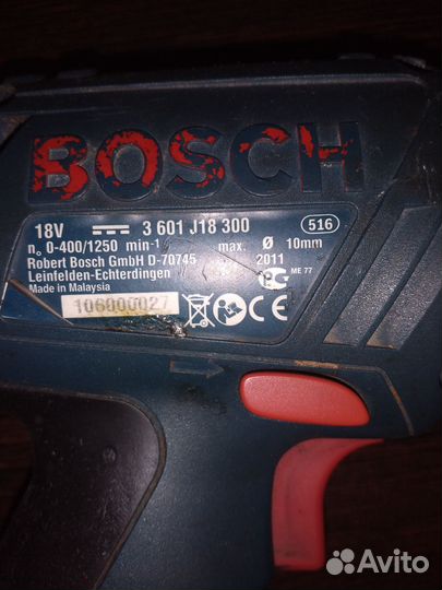 Шуруповерт bosch 18v